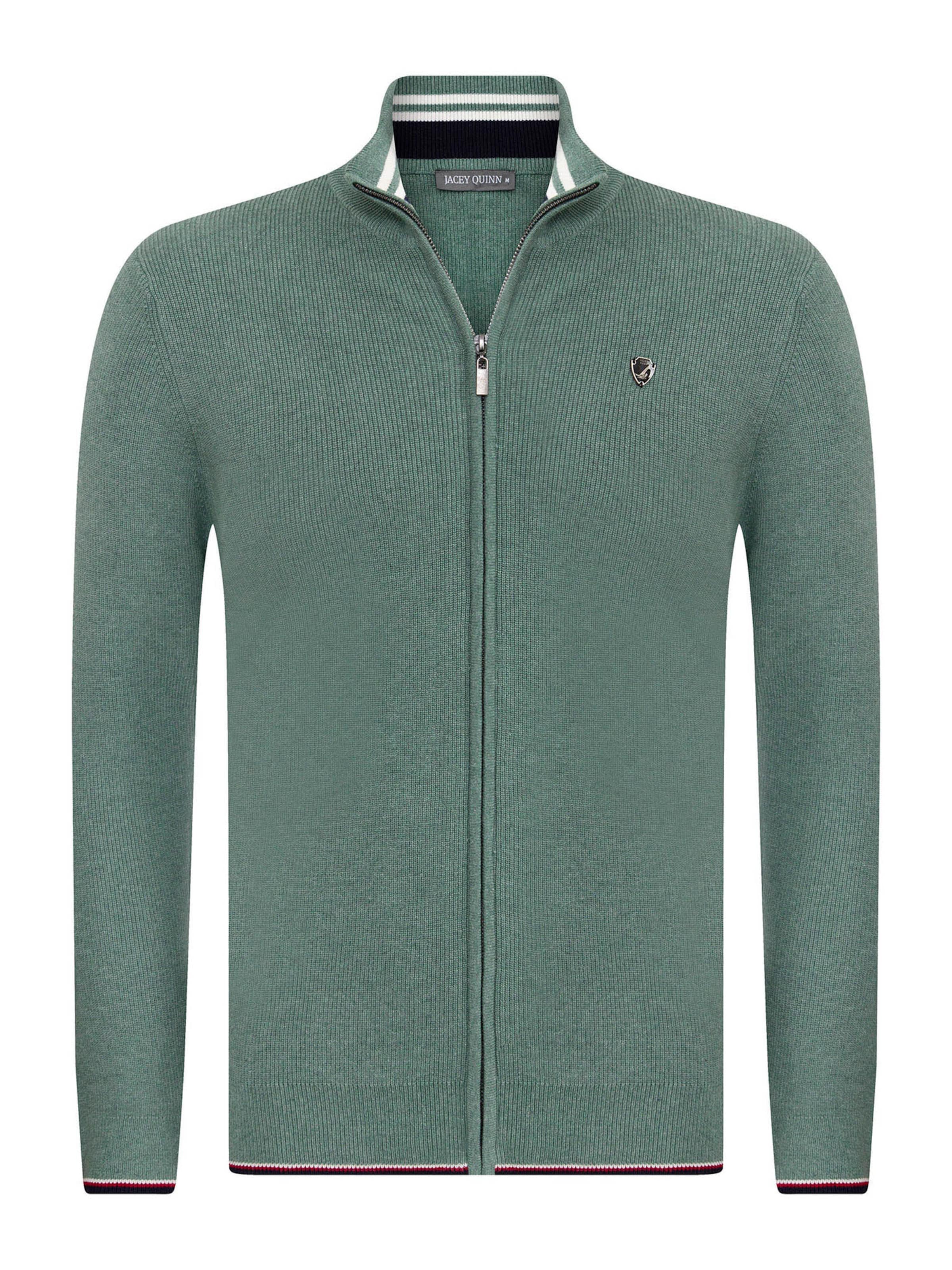 Jacey Quinn Плетена жилетка в зелено: отпред