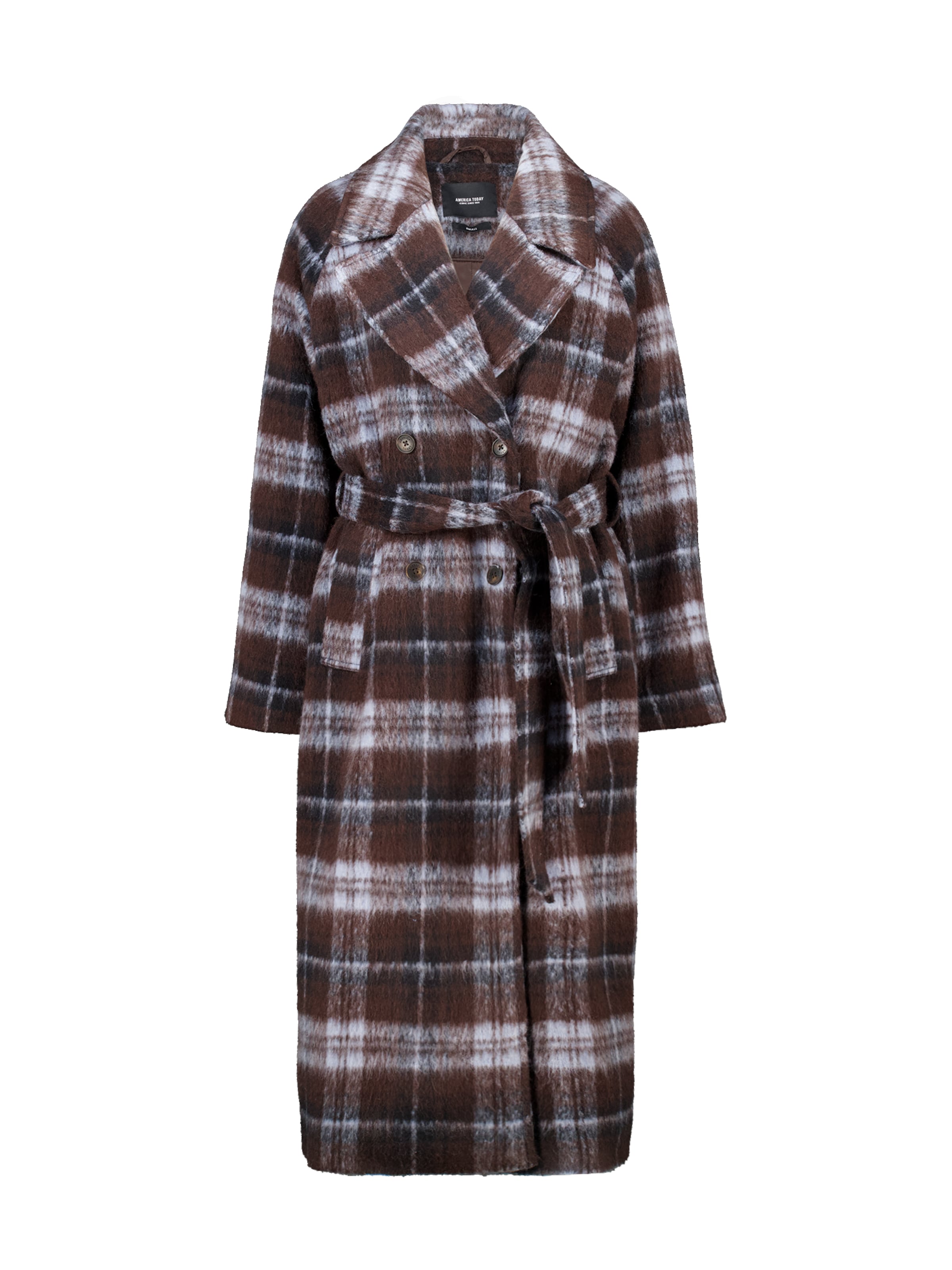 America Today Übergangsmantel in hellblau / braun / schwarz, Produktansicht