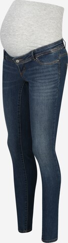 Only Maternity Skinny Jeans i blå: forside