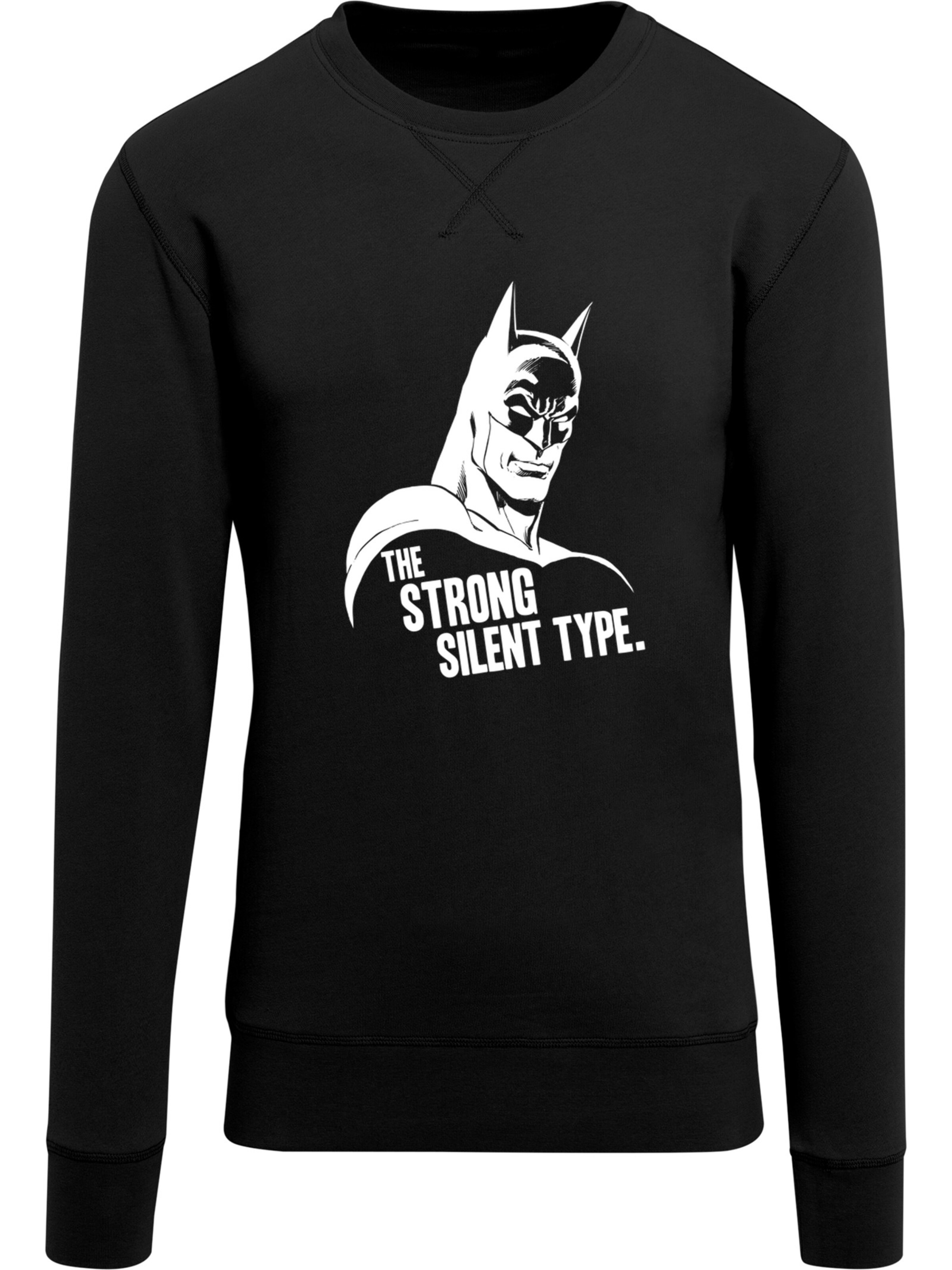 Sweat-shirt 'Batman The Strong Silent Type Superheld' F4NT4STIC en noir : devant