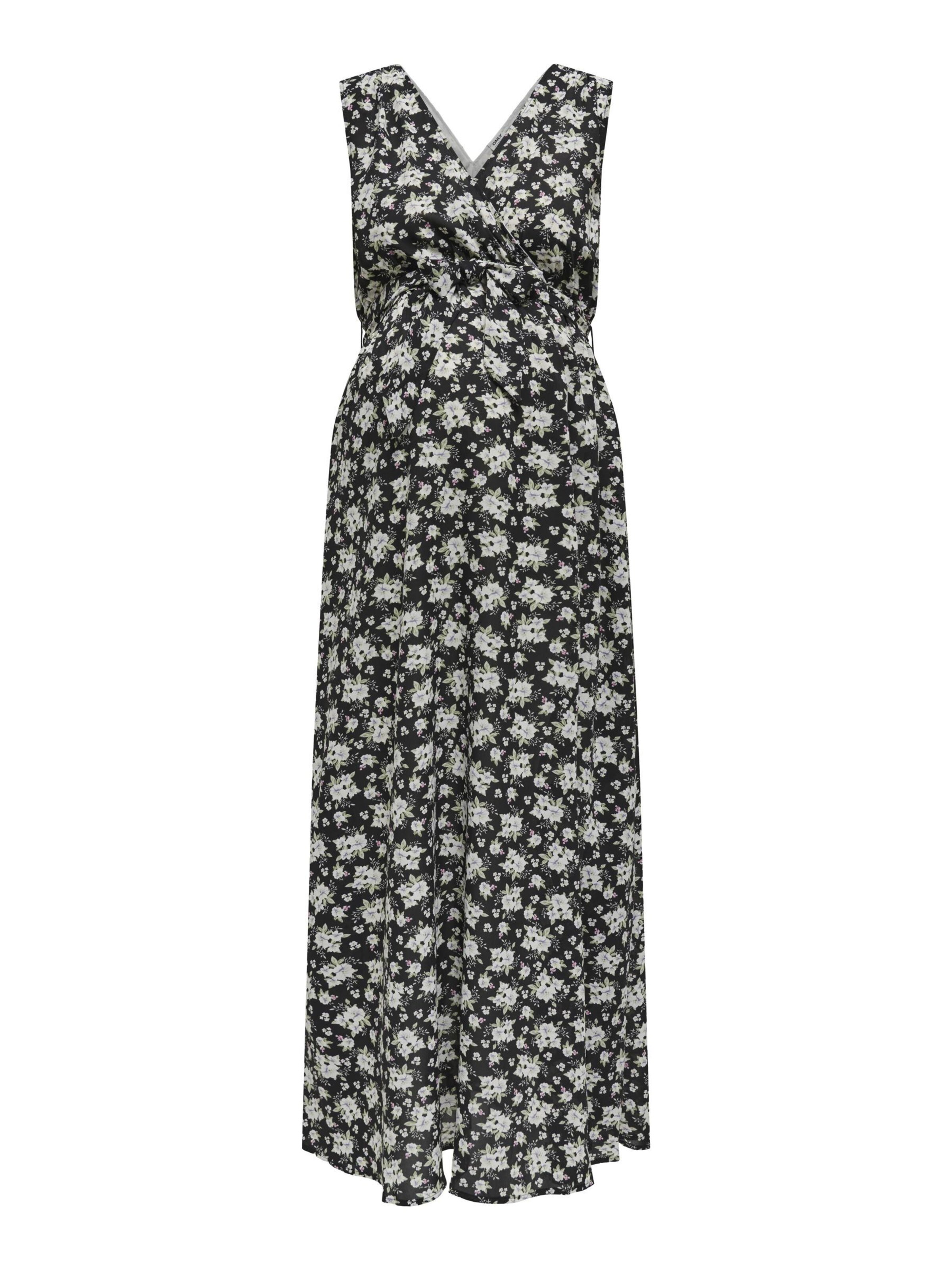 Only Maternity Jurk in Zwart: voorkant