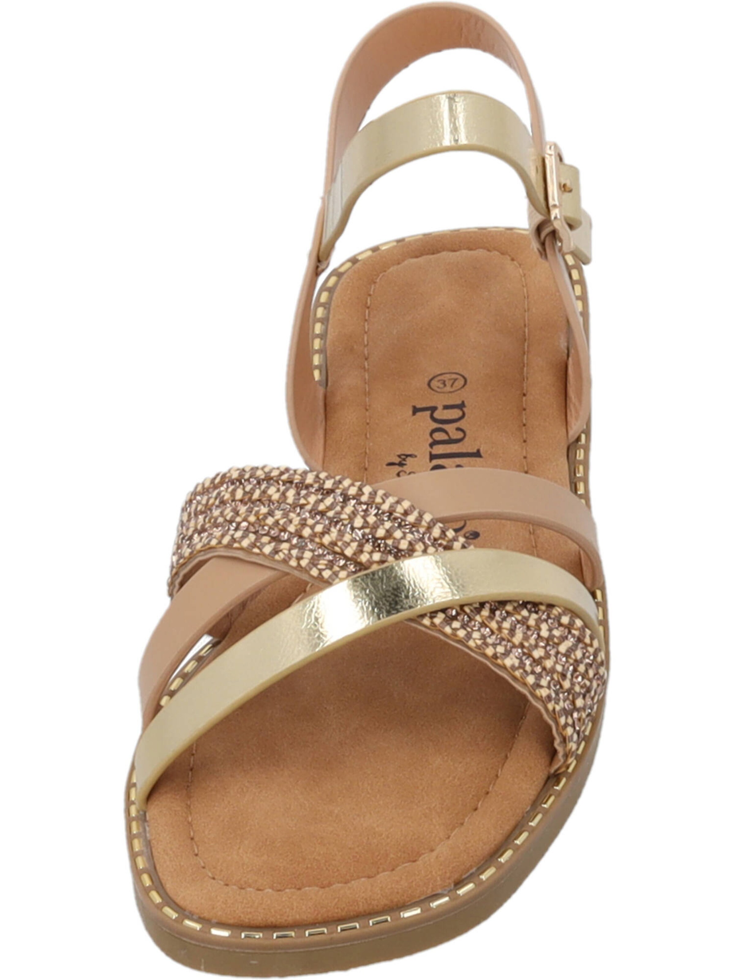 Palado by Sila Sahin Sandalen met riem 'Lalis' in Goud