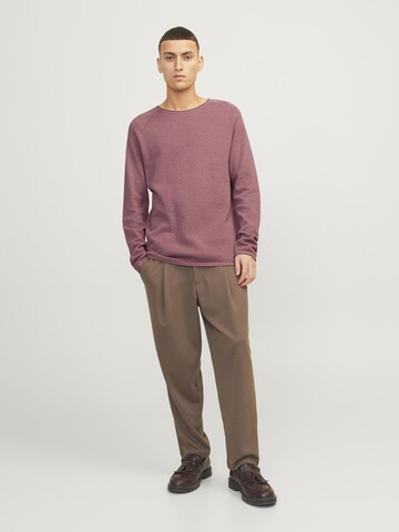 JACK & JONES Regular fit Πουλόβερ 'Hill' σε ροζ