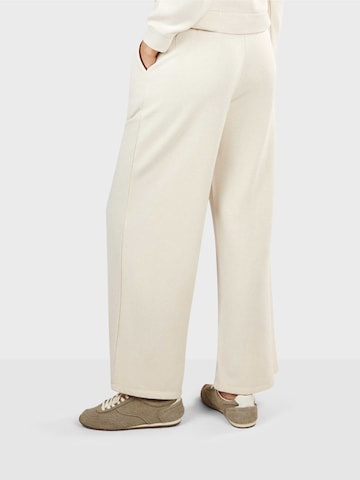 Gisela Wide Leg Bukser i hvid: tilbage