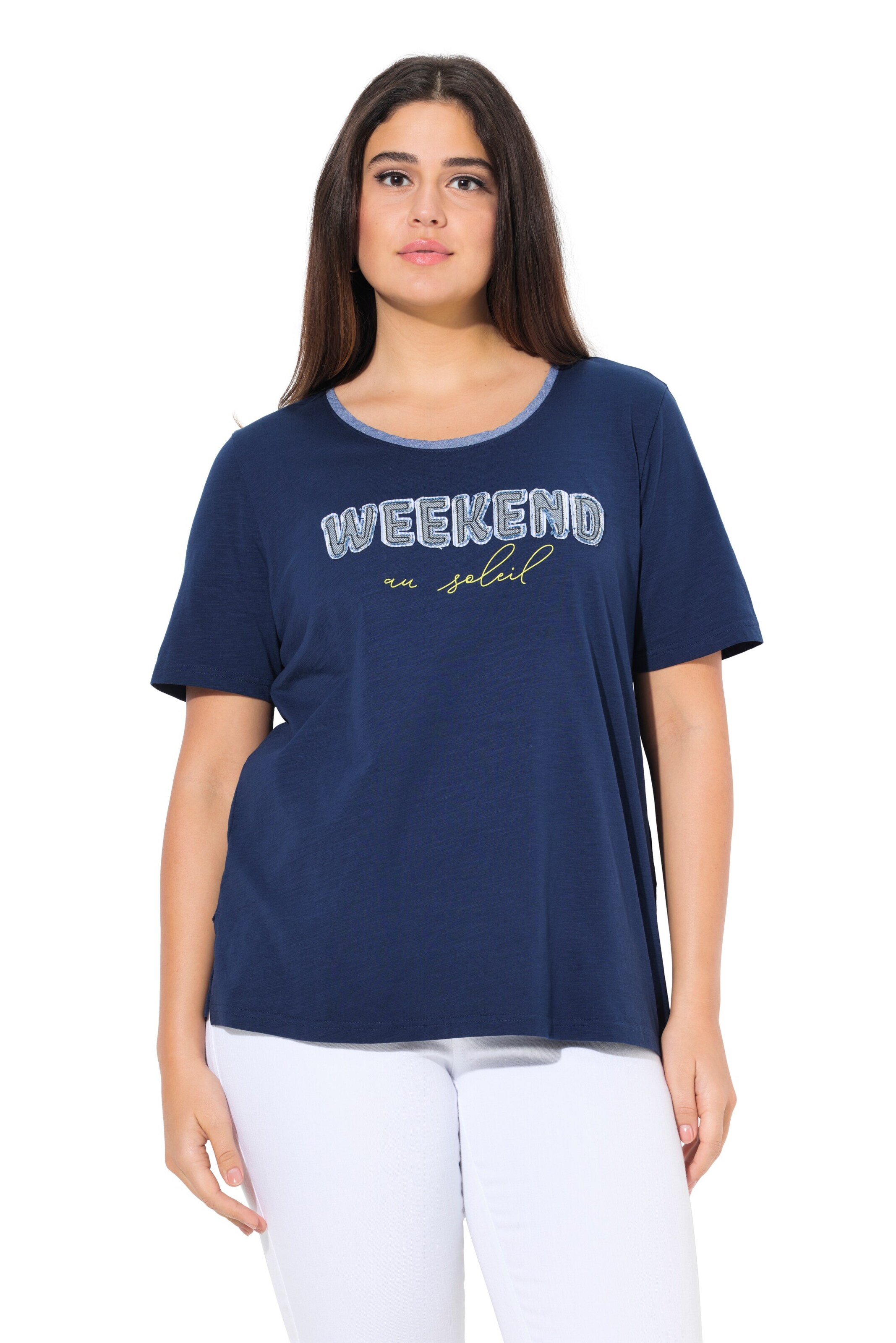 Ulla Popken Shirt in Blauw: voorkant