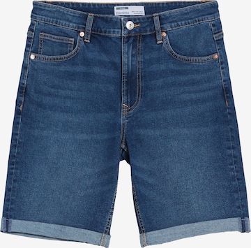 Bershka Regular Jeans in Blauw: voorkant