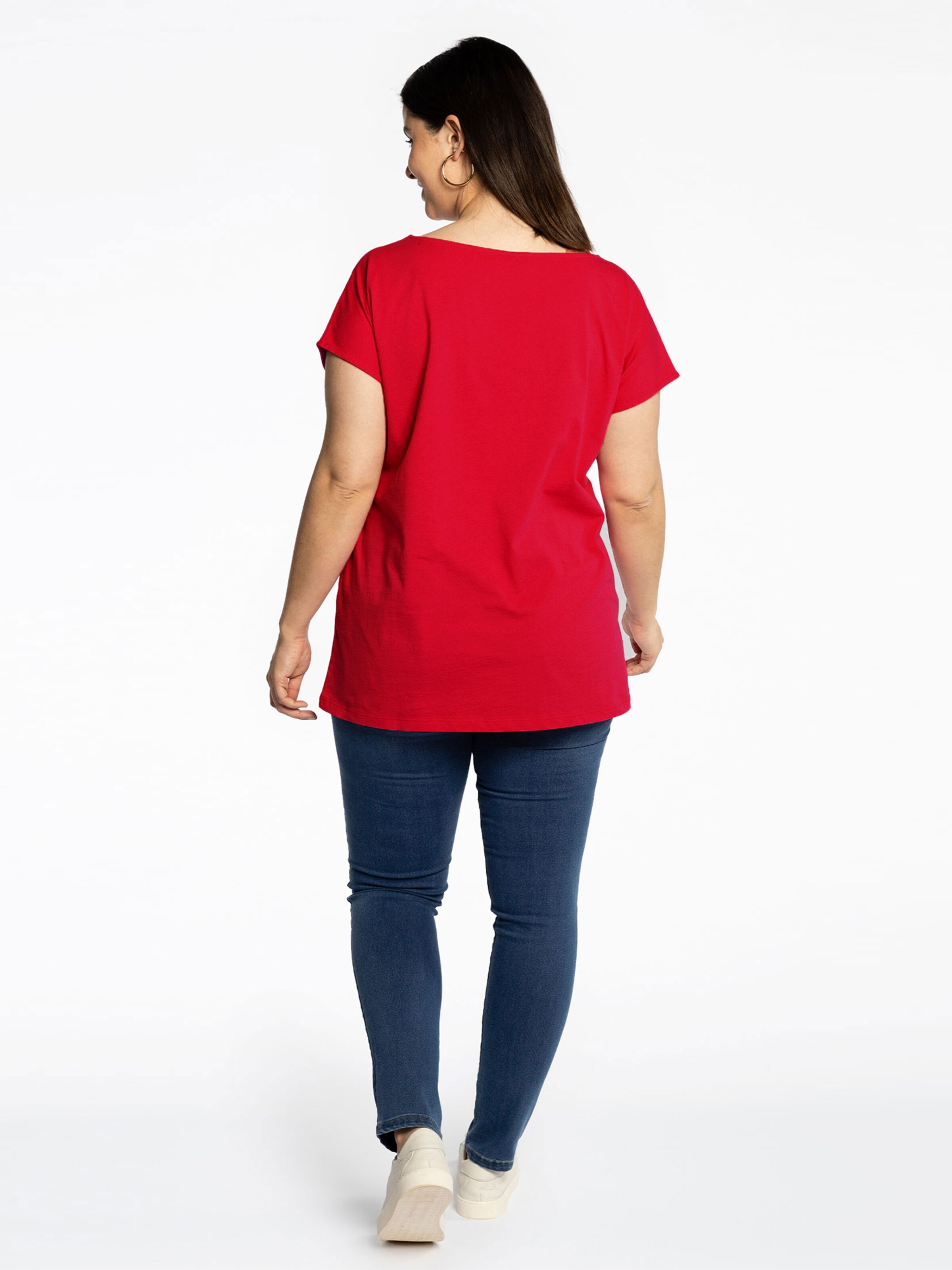 YOEK Shirt ' COTTON ' in Rood
