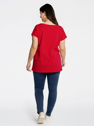 T-shirt ' COTTON ' Yoek en rouge