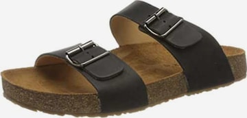 HAFLINGER Mules in Black: front