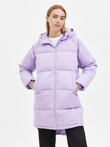 SELECTED FEMME Zimný kabát 'Mina' - fialová: predná strana