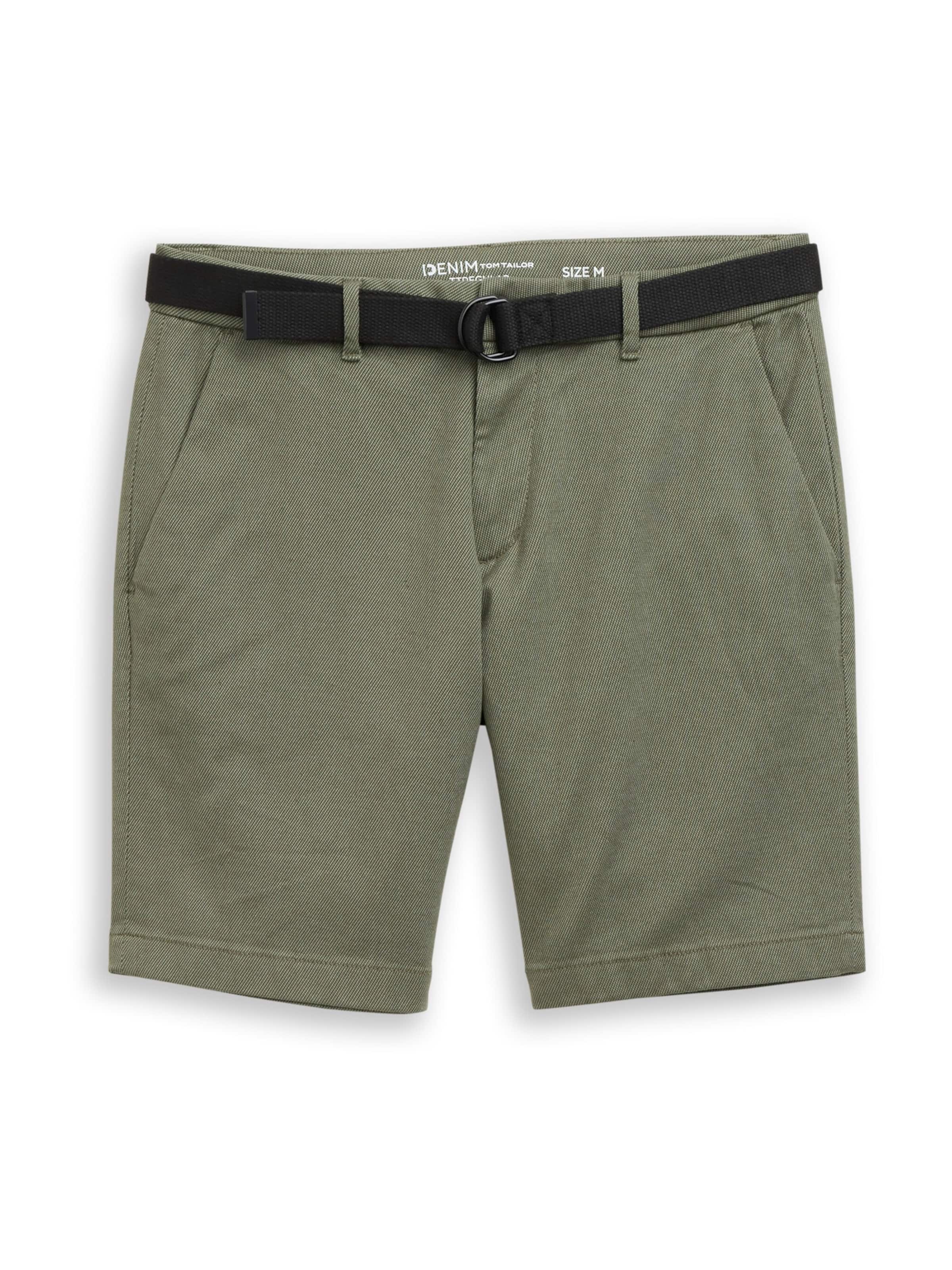 regular Pantaloni chino di TOM TAILOR DENIM in verde: frontale