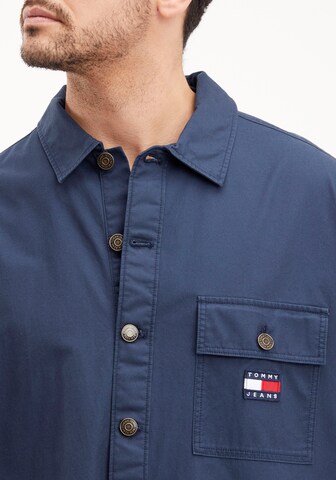 Tommy Jeans Plus Regular fit Button Up Shirt in Blue