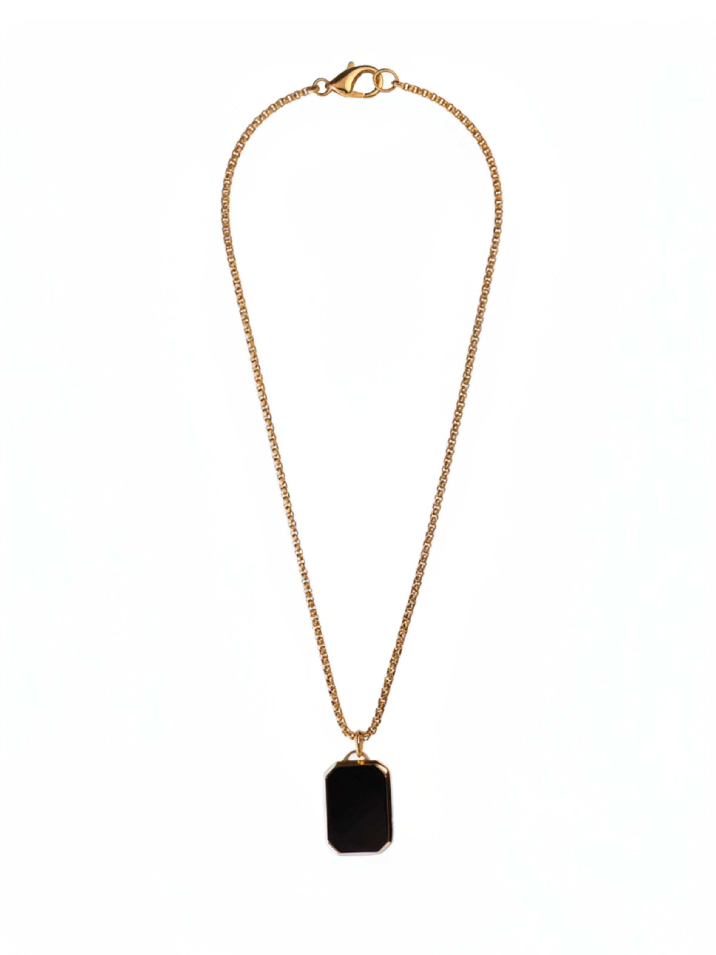 Eternal Necklace 'Onyx' in Gold: front