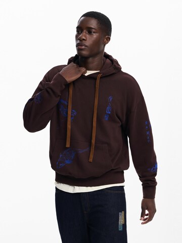Desigual Sweatshirt in Bruin: voorkant