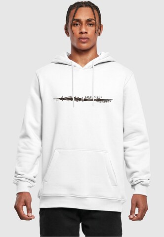 Sweat-shirt 'Live In The Moment' Mister Tee en blanc : devant