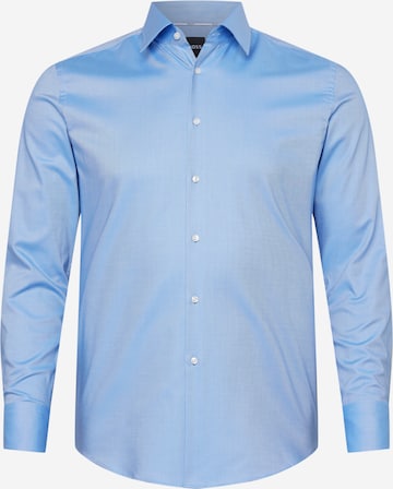mėlyna BOSS Black Priglundantis modelis Marškiniai 'Hank': priekis