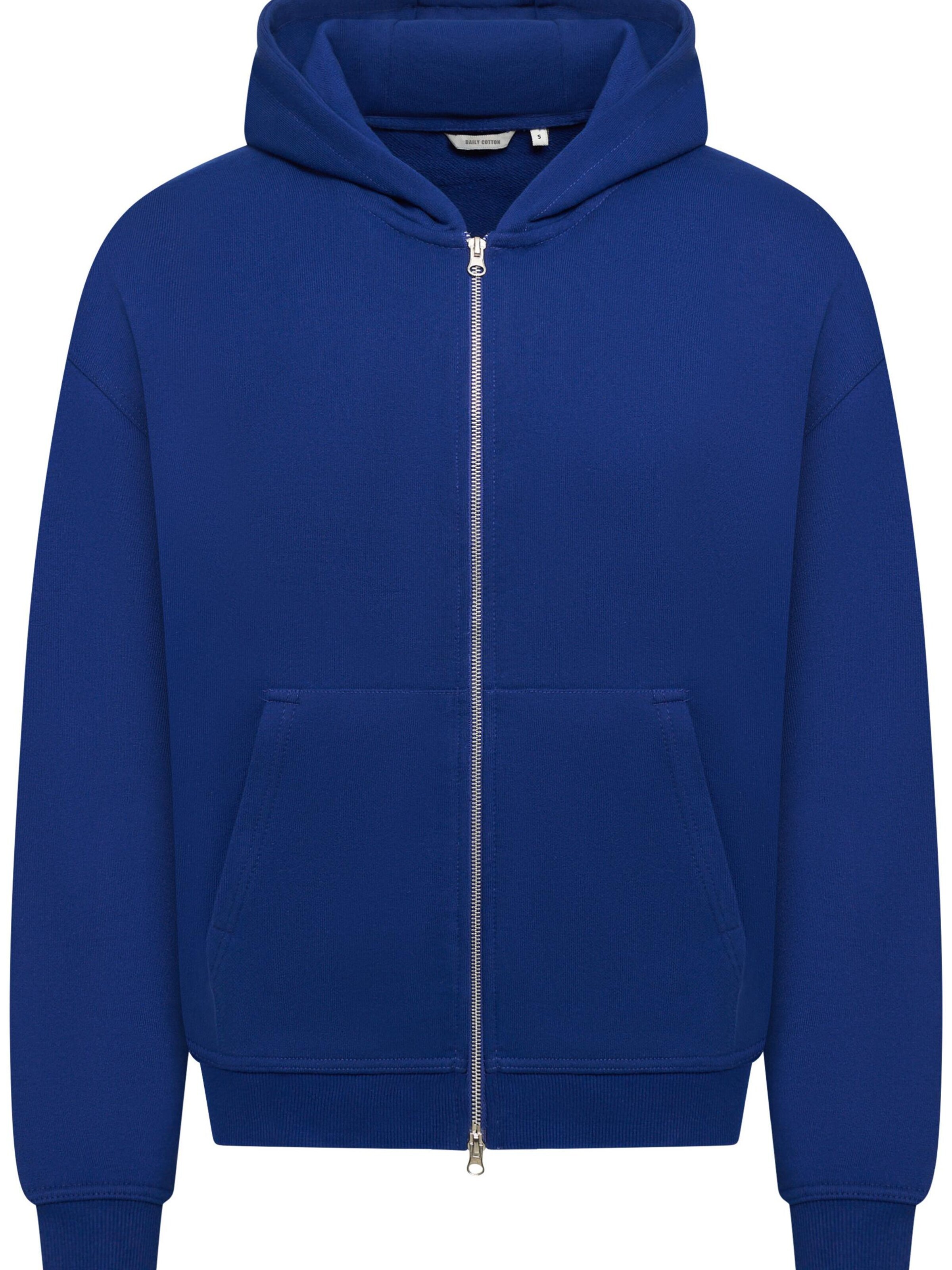 Daily Cotton Sweatjacke 'DCBEND'‌‌‌‌‌‌‌‌‌ in Blau: Vorderseite