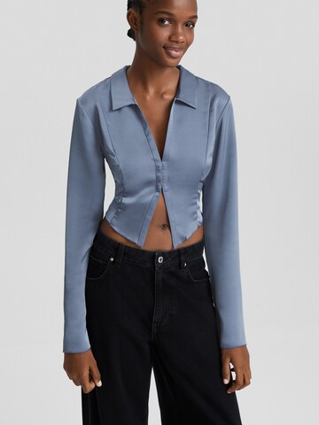 Bershka Blouse in Blauw