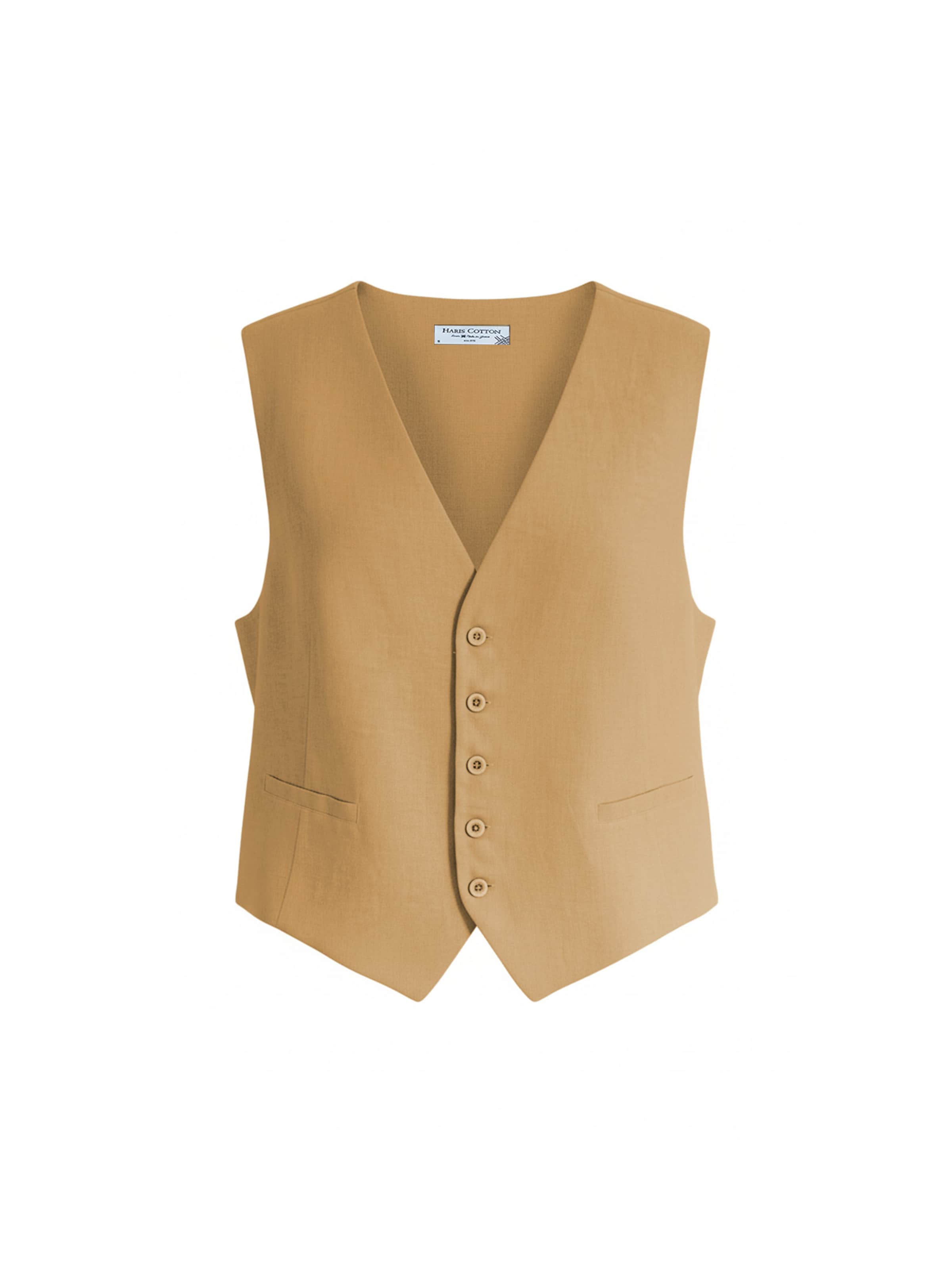 Gilet di Haris Cotton in marrone: frontale