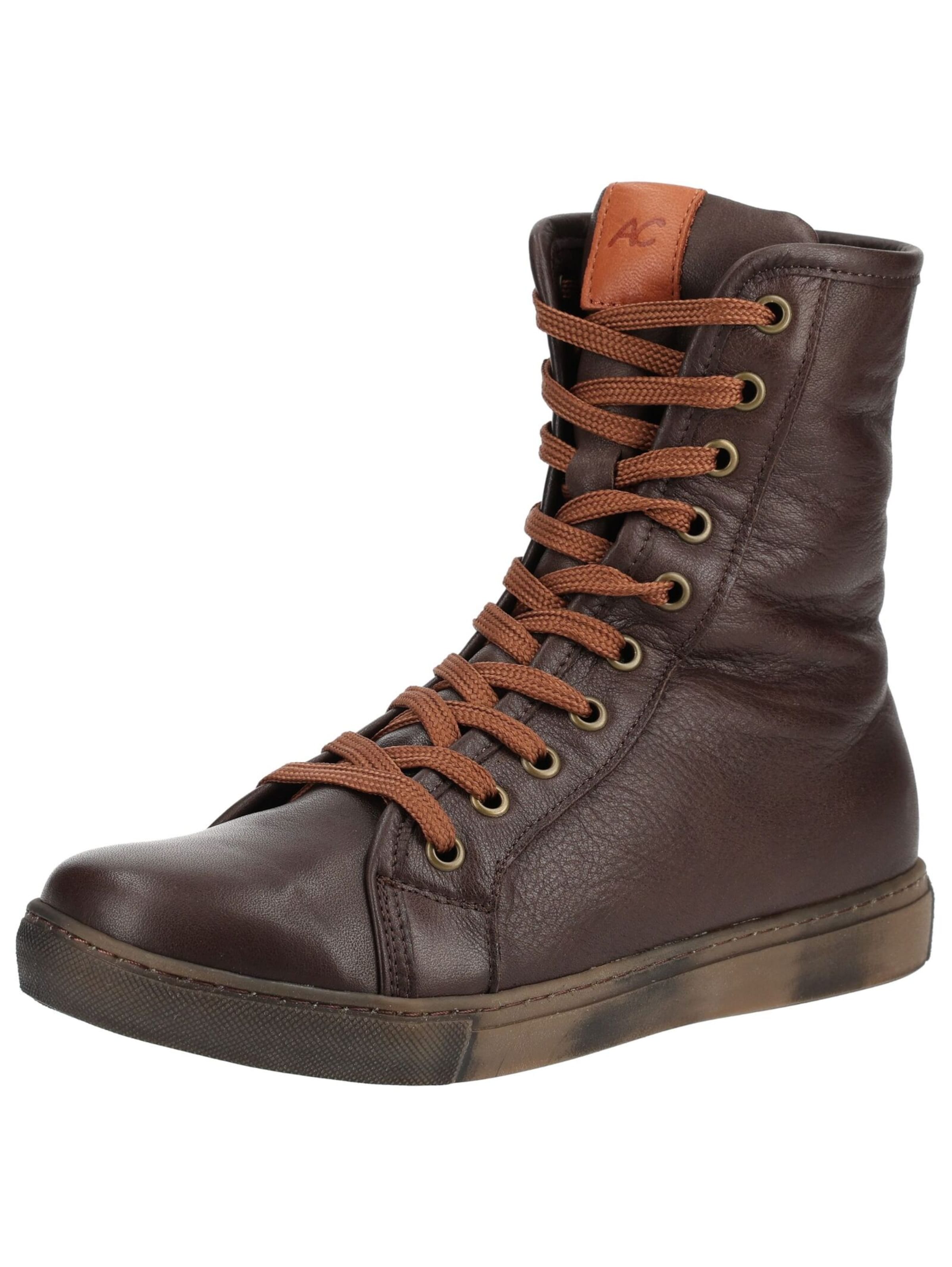 ANDREA CONTI Lace-up bootie in Brown: front