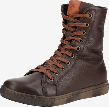 ANDREA CONTI Lace-up bootie in Brown: front