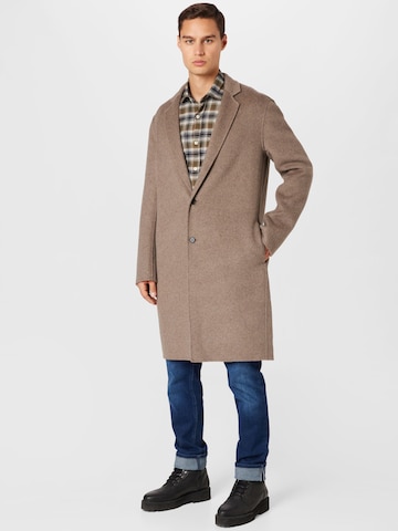 AllSaints Between-seasons coat 'Hanson' in Brown: front