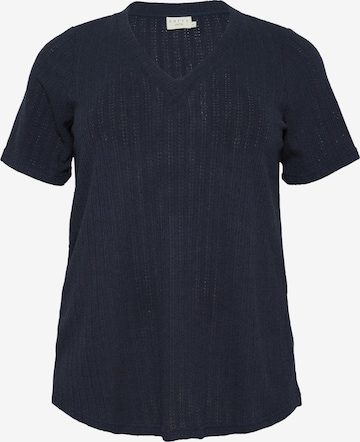 KAFFE CURVE Trui 'Edina' in Blauw: voorkant