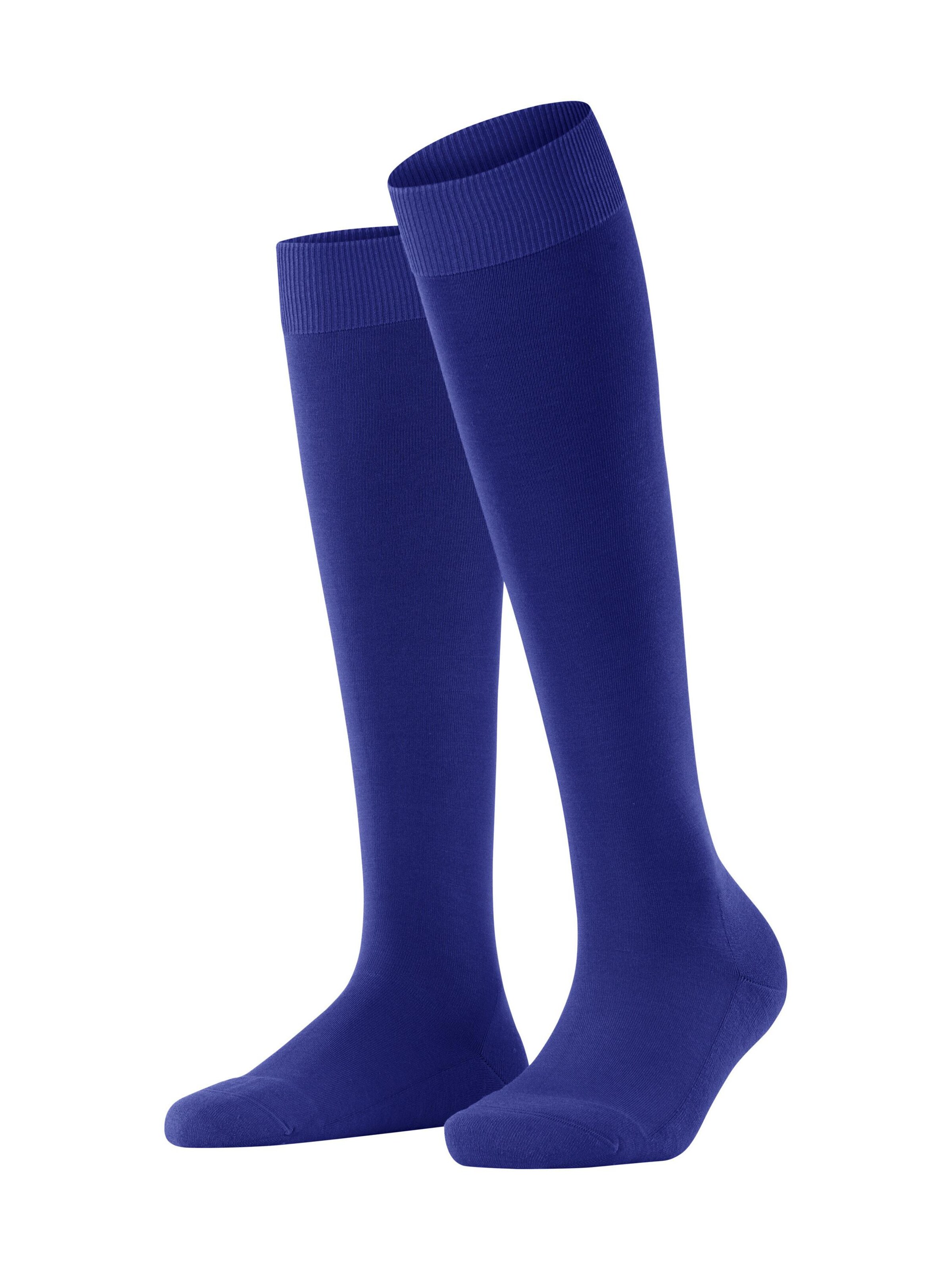 FALKE Knee High Socks 'ClimaWool' in Blue