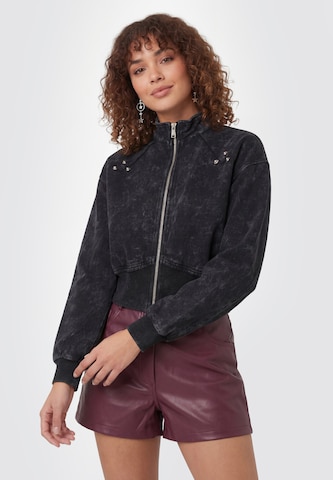 Veste de survêtement myMo ROCKS en noir : devant