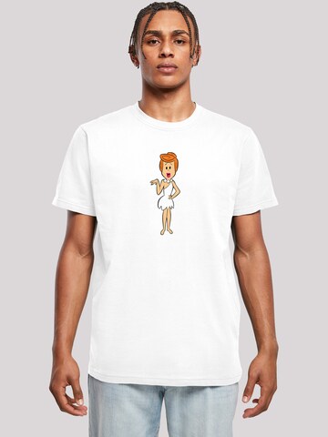 T-Shirt 'Die Familie Feuerstein Wilma Flintstone Classic Pose' F4NT4STIC en blanc : devant