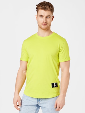 T-Shirt Calvin Klein Jeans en jaune : devant