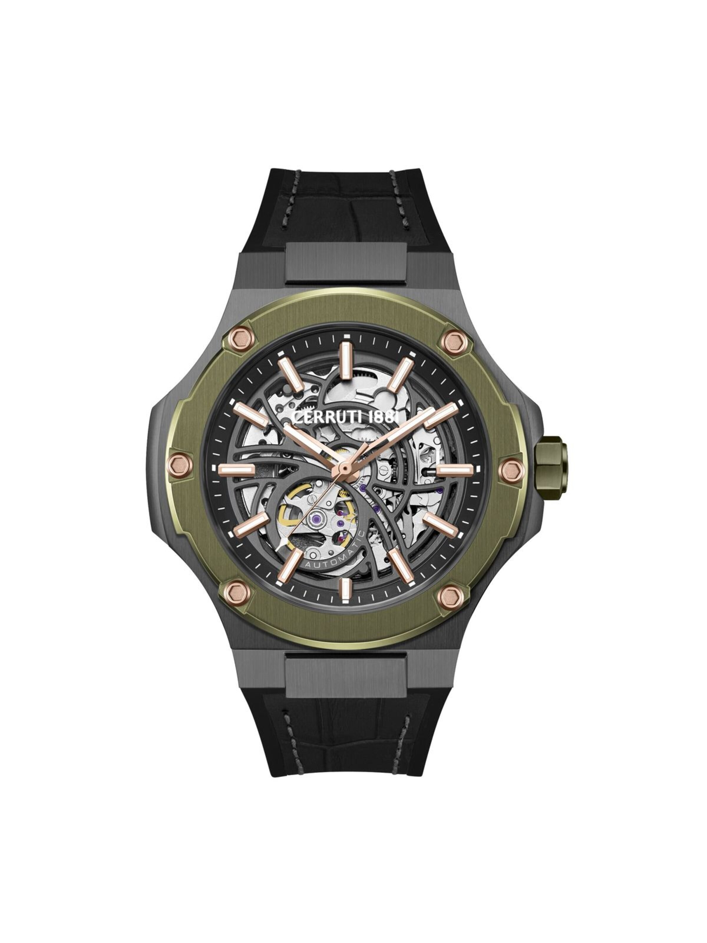 CERRUTI 1881 Analoguhr 'Automatic watch Lucardo'‌‌‌‌‌‌‌‌‌‌ in Schwarz: Vorderseite