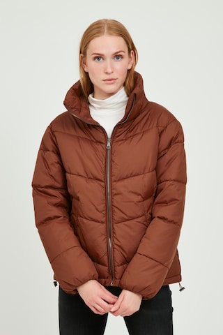 b.young Between-Season Jacket 'BYBOMINA PUFFER' in Brown: front