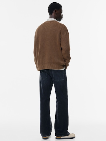 Pull&Bear Pulover | rjava barva