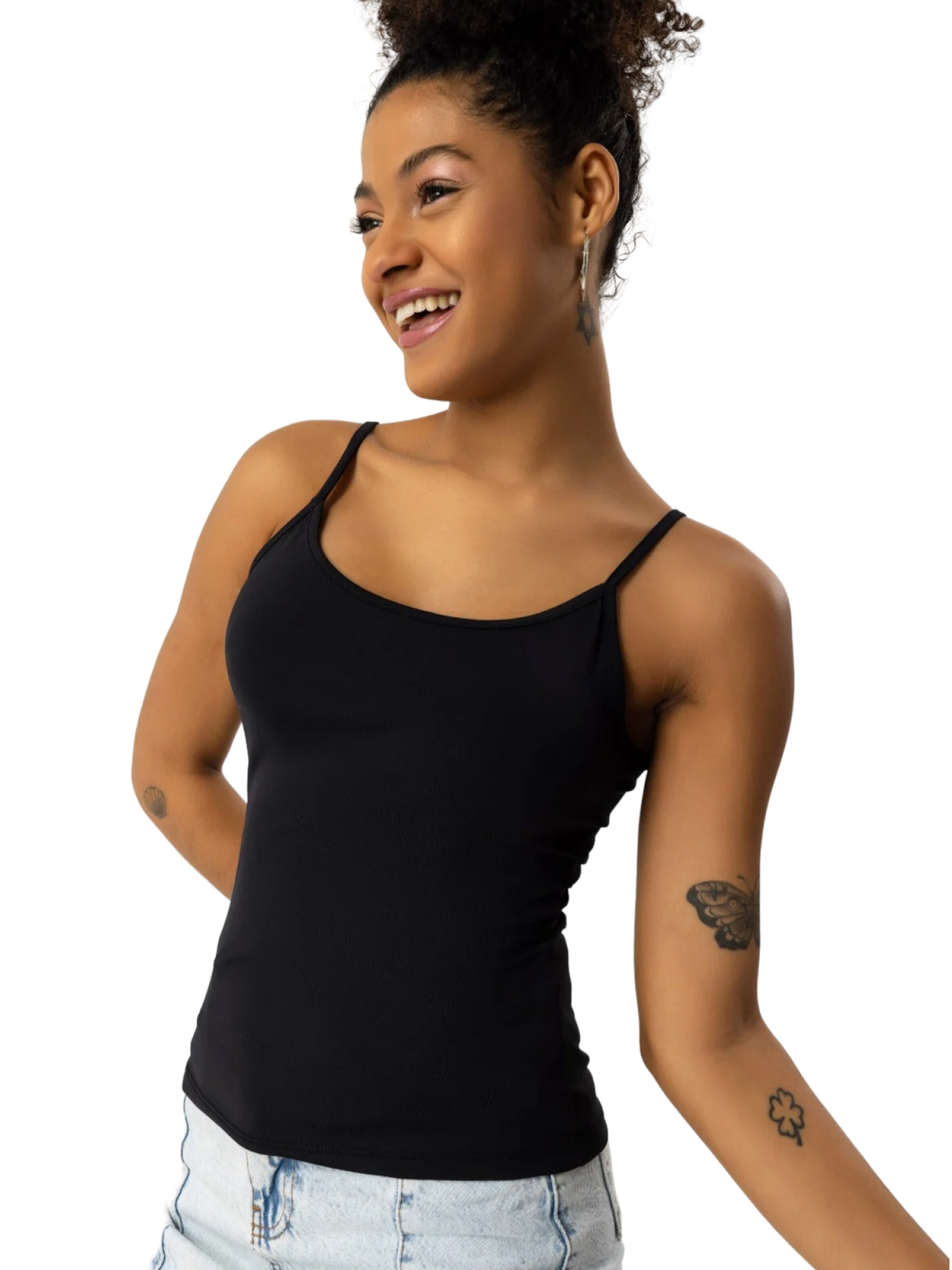 No Matter What Top in Schwarz: Vorderseite