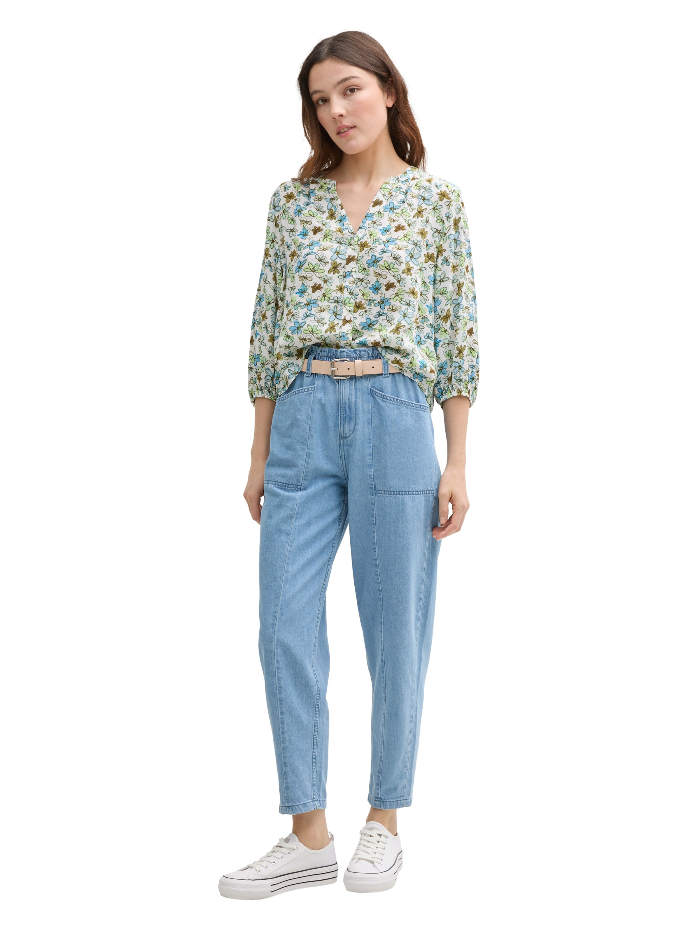 TOM TAILOR DENIM Bluse in Weiß