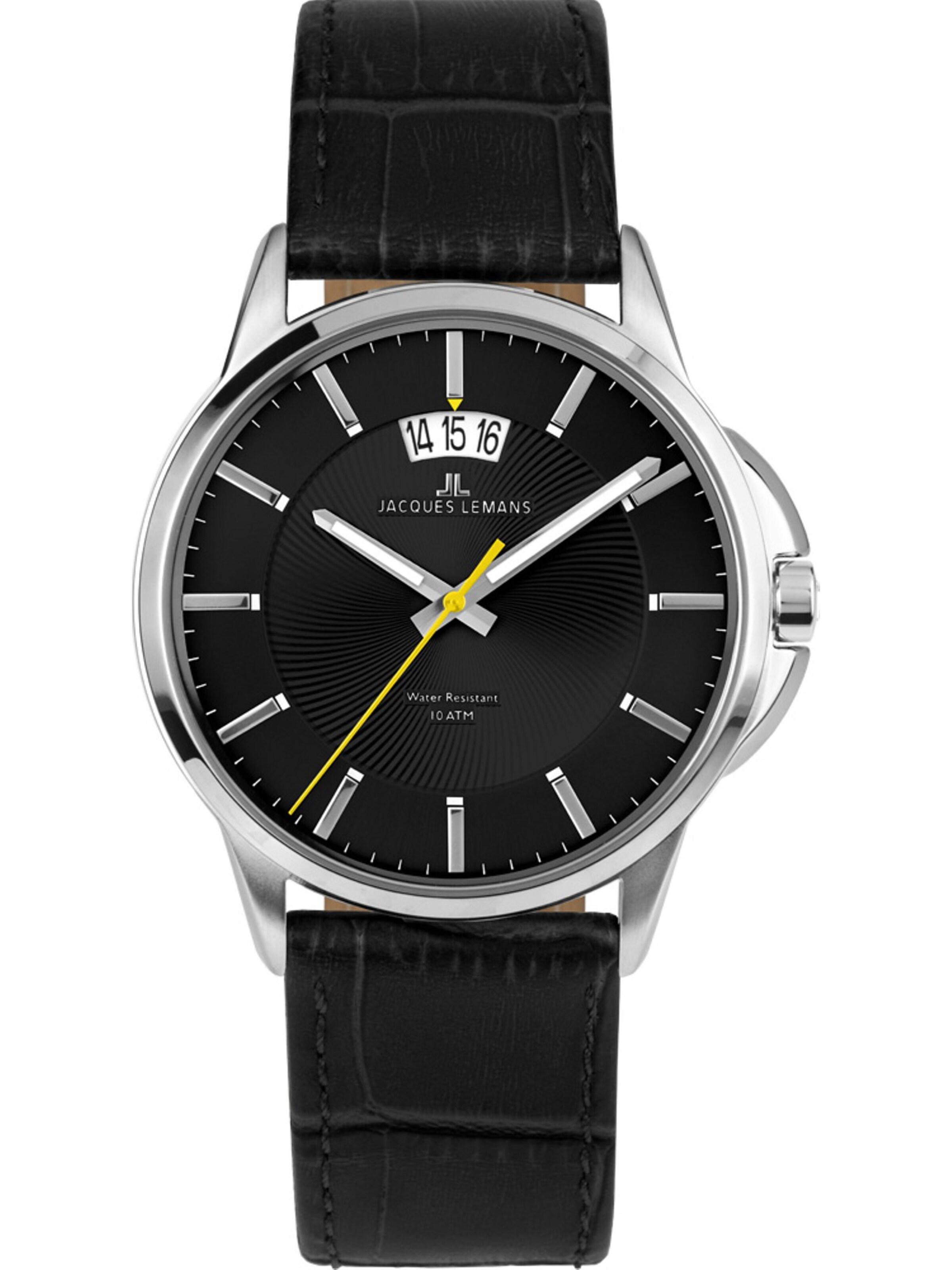 Jacques Lemans Analog Watch in Black: front