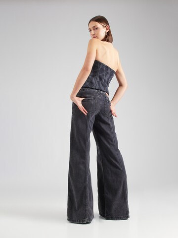 DIESEL Wide leg Jeans 'D-AKII' in Zwart