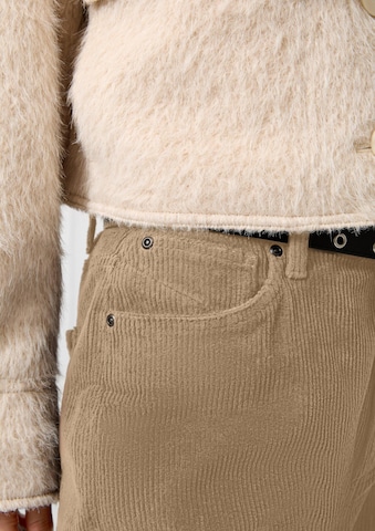 QS Wide leg Broek in Beige
