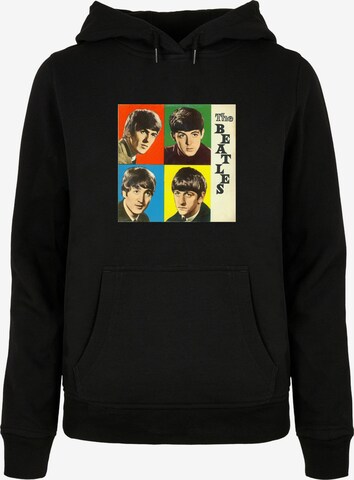 Merchcode Sweatshirt 'Beatles - 4 Colored' in Zwart: voorkant