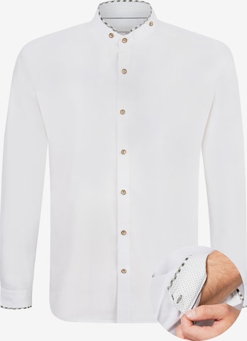 STOCKERPOINT Comfort fit Traditional button up shirt 'Alexio' in White: front