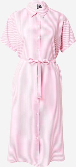 VERO MODA Robe-chemise 'BUMPY' en rose / blanc, Vue avec produit