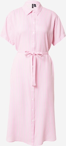 VERO MODA Blousejurk 'BUMPY' in Roze: voorkant