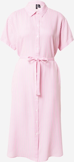 VERO MODA Robe-chemise 'BUMPY' en rose / blanc, Vue avec produit