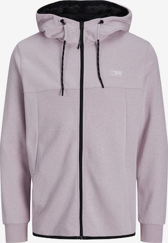 JACK & JONES Sweat jacket in Purple: front