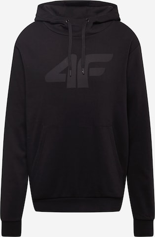 4F Sportsweatshirt in Zwart: voorkant