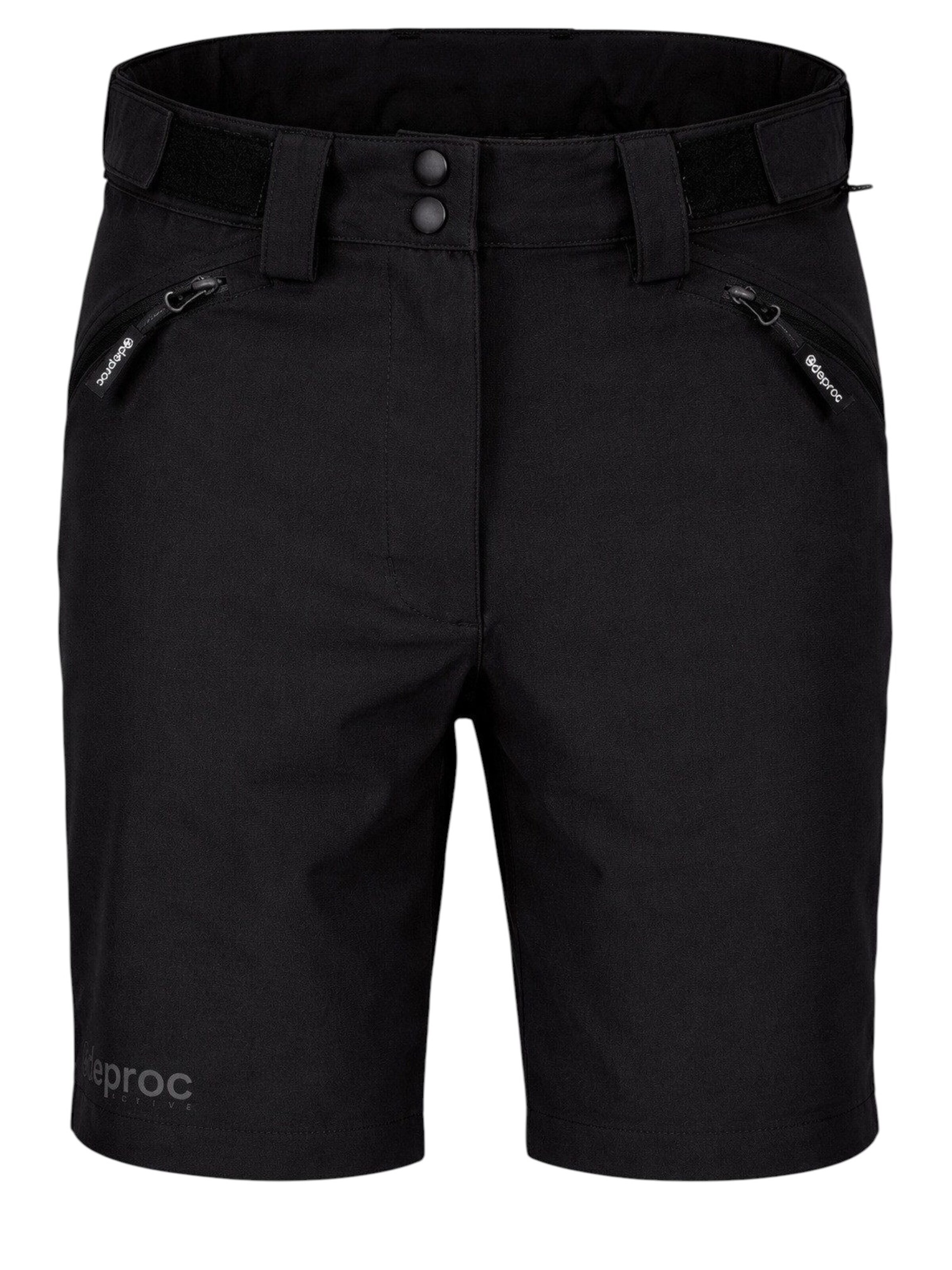 deproc Slimfit Outdoorbroek in Zwart: voorkant