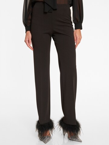 Ana Alcazar Regular Trousers 'Afila' in Black: front