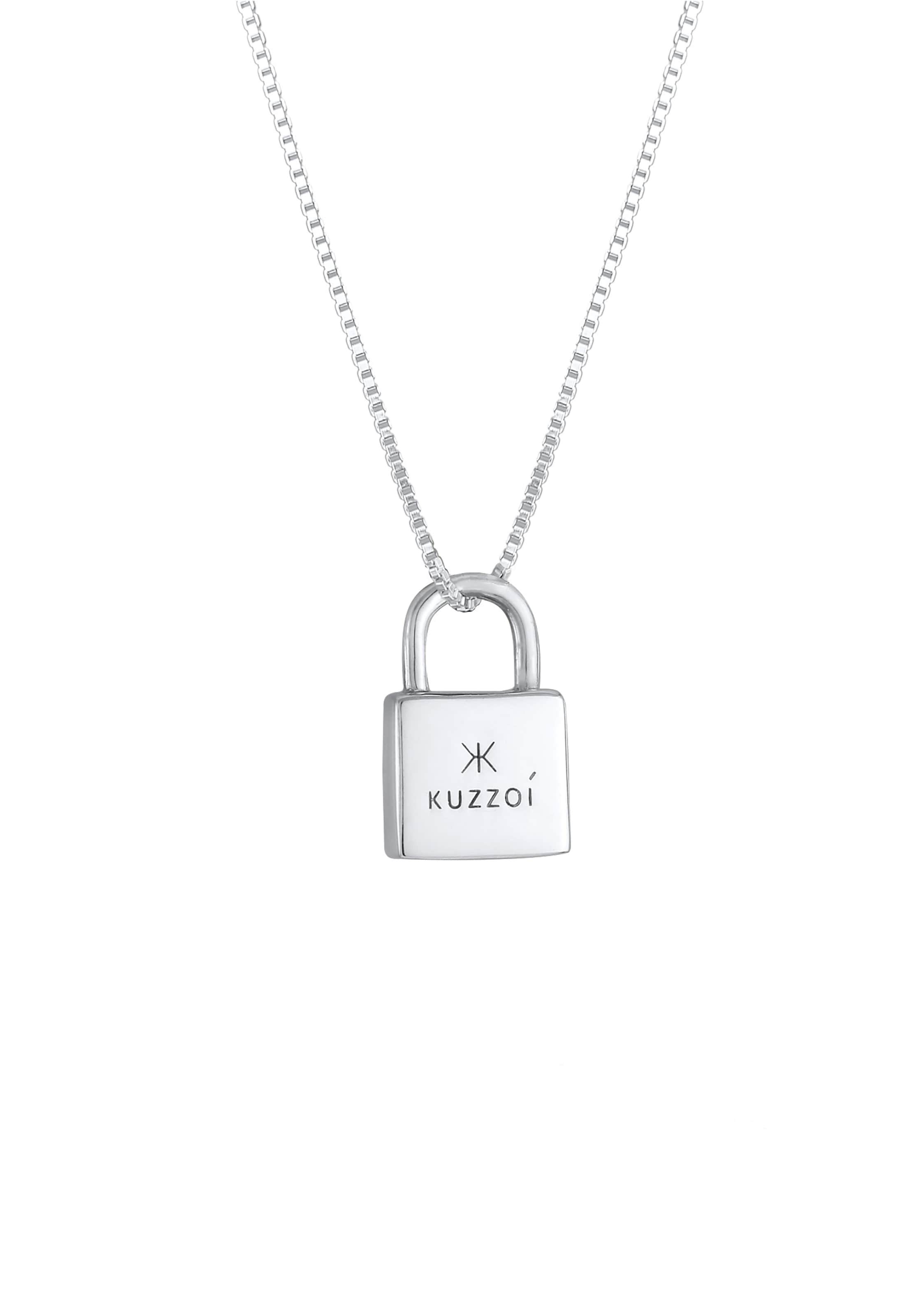 KUZZOI Halskette Schloss in Silber