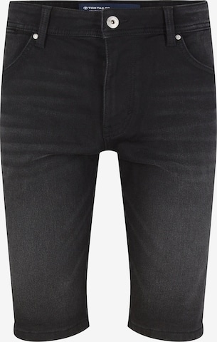 TOM TAILOR Slimfit Shorts 'Josh' in Schwarz: Vorderseite